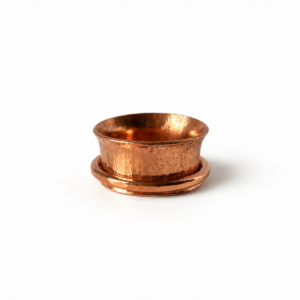 Handgjord fidgetring/spinnerring i koppar, Rastlös ro 7, Omsmyckat
