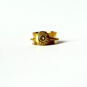 Pangbrud fidgetring JR007 i hamrad mässing med hylsbotten 6,5x55 SE
